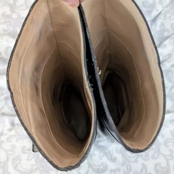 Coach Jordan tall black leather moto riding boots size 6 - Picture 9 of 15